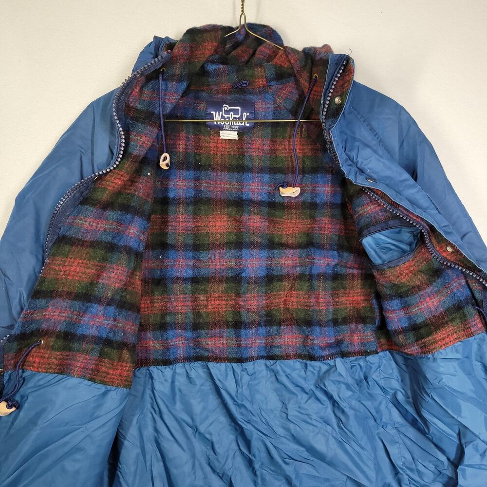 Vintage Woolrich Rain Jacket Medium Mens Windbreaker Zip Hooded Gorpcore Retro - Picture 12 of 16